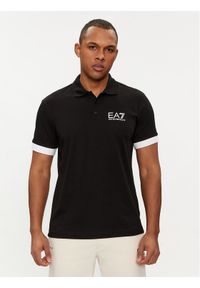 EA7 Emporio Armani Polo 3DPF03 PJ02Z 1200 Czarny Regular Fit. Typ kołnierza: polo. Kolor: czarny. Materiał: bawełna #1