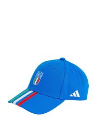 Adidas - Czapka Italy Football. Kolor: niebieski, wielokolorowy, biały. Materiał: materiał