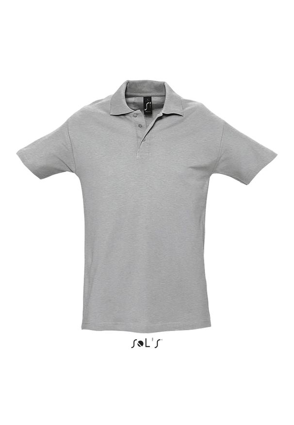 SOL'S - Polo Sol's Spring Ii. Typ kołnierza: polo. Kolor: szary. Materiał: bawełna. Styl: elegancki