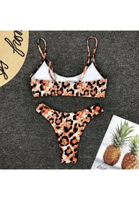 Intica - Bikini push-up ze stringami na plażę i basen UV odporne Andriette. Materiał: tkanina, materiał #8