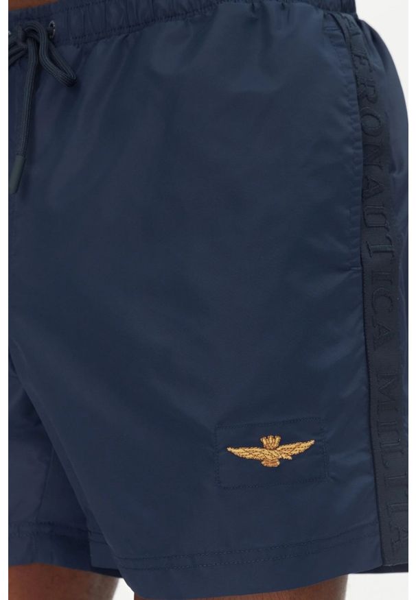 Aeronautica Militare - AERONAUTICA MILITARE Granatowe szorty kąpielowe, Rozmiar 52. Kolor: niebieski. Materiał: materiał
