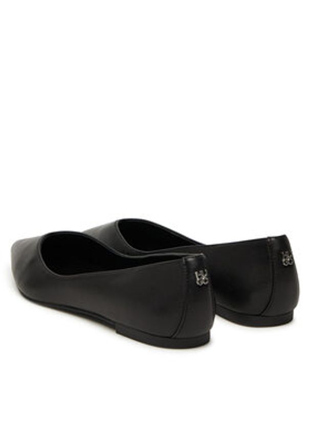 Hugo - HUGO Baleriny Maridia 50548193 Czarny. Kolor: czarny. Materiał: skóra