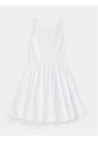 Polo Ralph Lauren Sukienka letnia 313901693001 Biały Regular Fit. Typ kołnierza: polo. Kolor: biały. Wzór: kolorowy. Sezon: lato