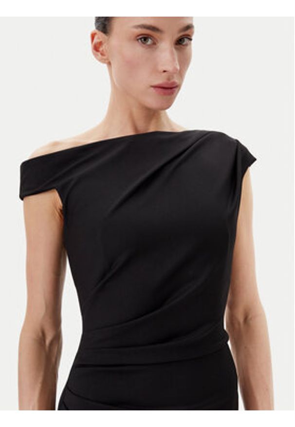 Rinascimento Sukienka koktajlowa CFC0123797003 Czarny Regular Fit. Kolor: czarny. Materiał: syntetyk. Styl: wizytowy