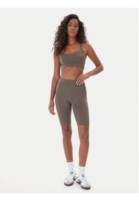 GIRLFRIEND COLLECTIVE - Girlfriend Collective Szorty sportowe Float 4023 Beżowy Slim Fit. Kolor: beżowy. Materiał: syntetyk #5