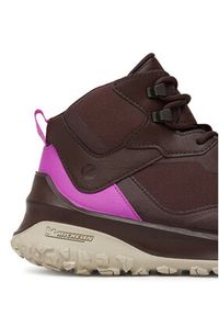 ecco - ECCO Sneakersy W Tex Mid Wp 82432361411 Brązowy. Kolor: brązowy. Materiał: materiał