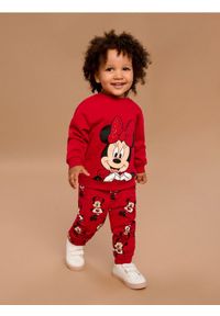 Sinsay - Spodnie dresowe Minnie Mouse - czerwony. Kolor: czerwony. Materiał: dresówka. Wzór: motyw z bajki