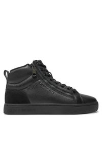 Calvin Klein Jeans Sneakersy Classic Cupsole Zip Mid In YM0YM01156 Czarny. Kolor: czarny. Materiał: skóra