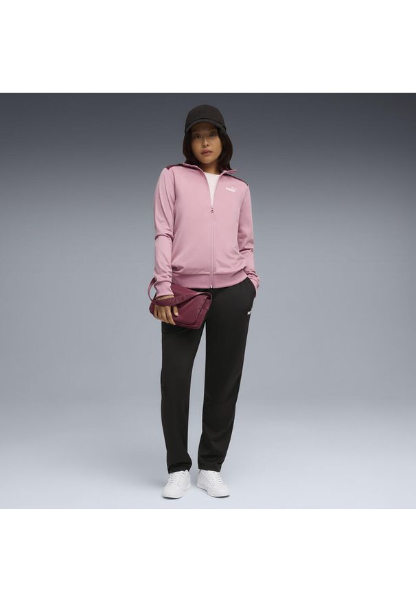 Puma - Damski dres z poliestru PUMA. Kolor: fioletowy, wielokolorowy, różowy. Materiał: poliester, dresówka. Wzór: nadruk. Sport: fitness