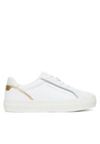 TOMMY HILFIGER - Tommy Hilfiger Sneakersy Essential Vulc Sneaker FW0FW08757 Biały. Kolor: biały. Materiał: skóra