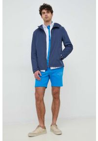 TOMMY HILFIGER - Tommy Hilfiger szorty męskie kolor niebieski. Okazja: na co dzień. Kolor: niebieski. Materiał: bawełna. Wzór: nadruk. Styl: casual #4