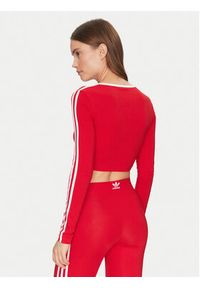 Adidas - adidas Bluzka adicolor 3-Stripes JD4626 Czerwony Slim Fit. Kolor: czerwony. Materiał: bawełna #5