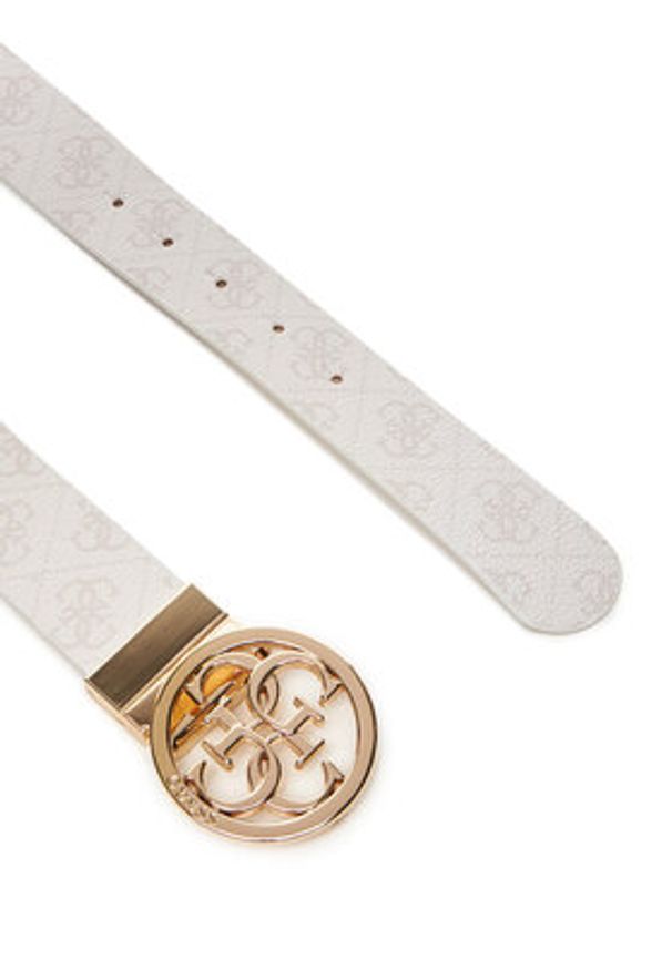 Guess Pasek Damski BW9166 P4235 Biały. Kolor: biały. Materiał: skóra