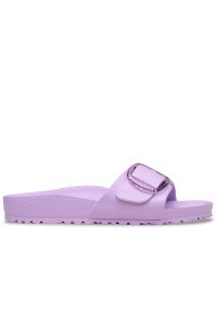 Klapki damskie Birkenstock Madrid Big Buckle 1031257 - fioletowe. Kolor: fioletowy. Wzór: aplikacja #1
