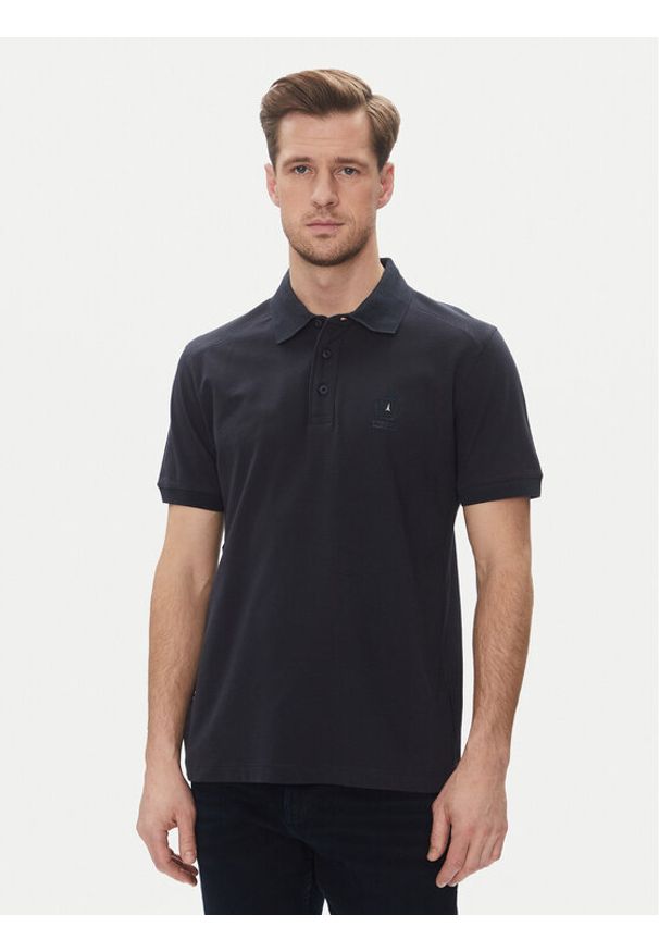 Aeronautica Militare Polo 251PO1868P347 Granatowy Regular Fit. Typ kołnierza: polo. Kolor: niebieski. Materiał: bawełna