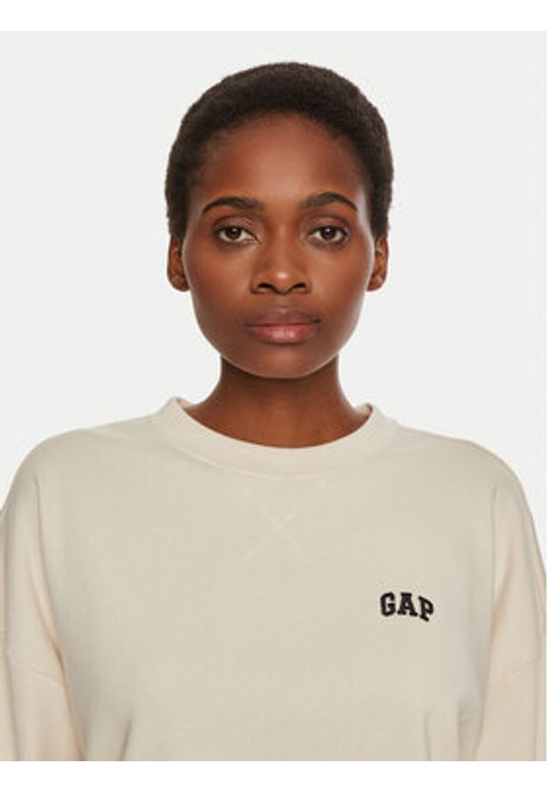 GAP - Gap Bluza 476351-01 Beżowy Regular Fit. Kolor: beżowy. Materiał: bawełna