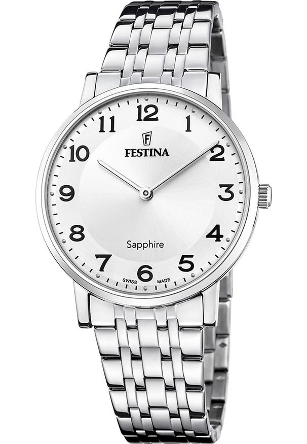 Zegarek męski Festina F20045-1 srebrny. Kolor: srebrny