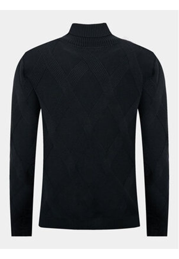 Lindbergh Golf 30-804043 Czarny Relaxed Fit. Typ kołnierza: golf. Kolor: czarny. Materiał: bawełna