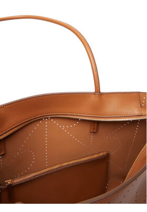 Calvin Klein Torebka Emblem Aop Perfor Lthr Tote LV04F3359G Brązowy. Kolor: brązowy. Materiał: skórzane