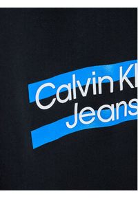 Calvin Klein Jeans Spodnie dresowe Maxi Block Logo IB0IB01591 Czarny Regular Fit. Kolor: czarny. Materiał: bawełna