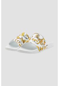 Versace Jeans Couture - VERSACE JEANS COUTURE Białe klapki Fondo Slide DIS. SQ4, Rozmiar 45. Kolor: biały #6