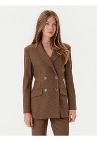Marella Marynarka Agile 2523046201 Brązowy Regular Fit. Kolor: brązowy. Materiał: syntetyk #1