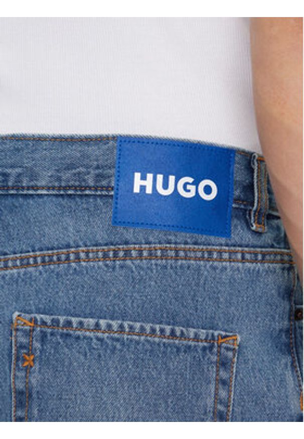 Hugo - HUGO Szorty jeansowe Skate 50539816 Niebieski Straight Fit. Kolor: niebieski. Materiał: bawełna