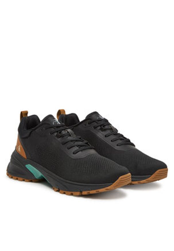 Calvin Klein Jeans Sneakersy Hike Runner Tech Knit YM0YM01284 Czarny. Kolor: czarny. Materiał: materiał
