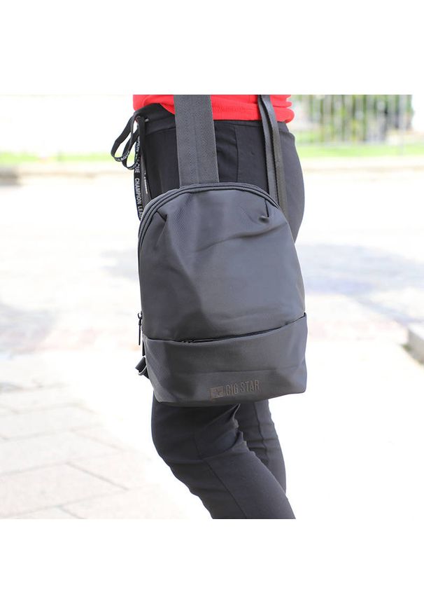 Big Star Accessories - Czarny Plecak Big Star Damska Sportowa Torba. Kolor: czarny. Materiał: materiał. Styl: sportowy