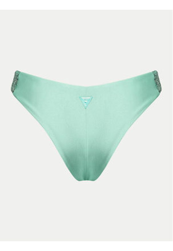Guess Dół od bikini Sequins E3GO00 KBMV0 Turkusowy. Kolor: turkusowy. Materiał: syntetyk