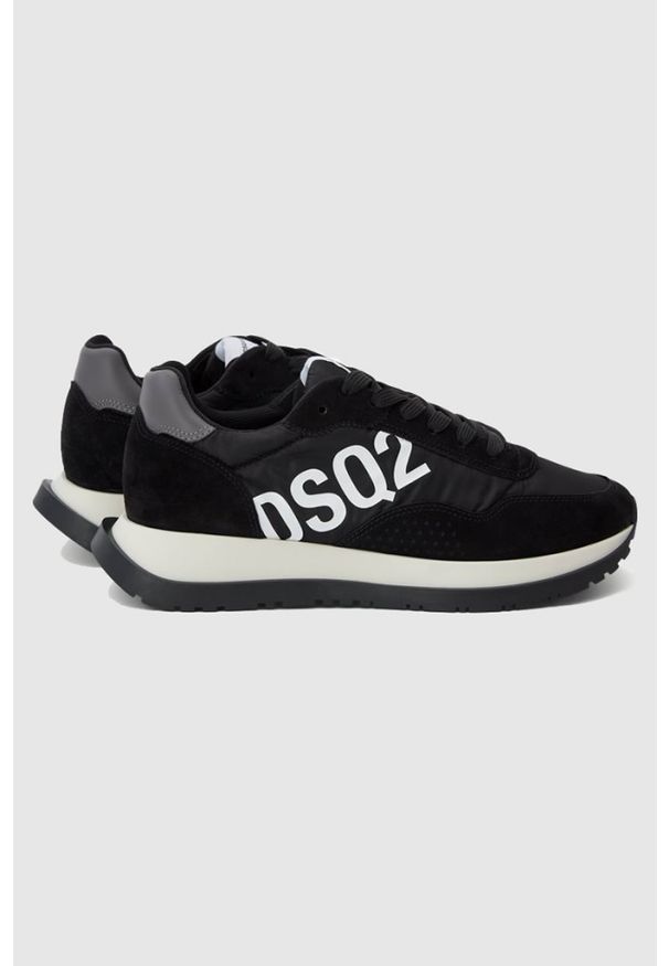 DSQUARED2 Czarny męskie sneakersy running, Rozmiar 41. Kolor: czarny. Sport: bieganie