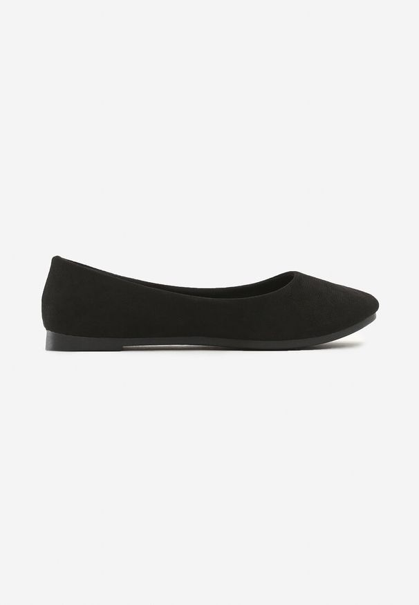 Renee - Czarne Balerinki Gibbs. Nosek buta: okrągły. Zapięcie: bez zapięcia. Kolor: czarny. Materiał: materiał. Obcas: na płaskiej podeszwie. Styl: elegancki, klasyczny