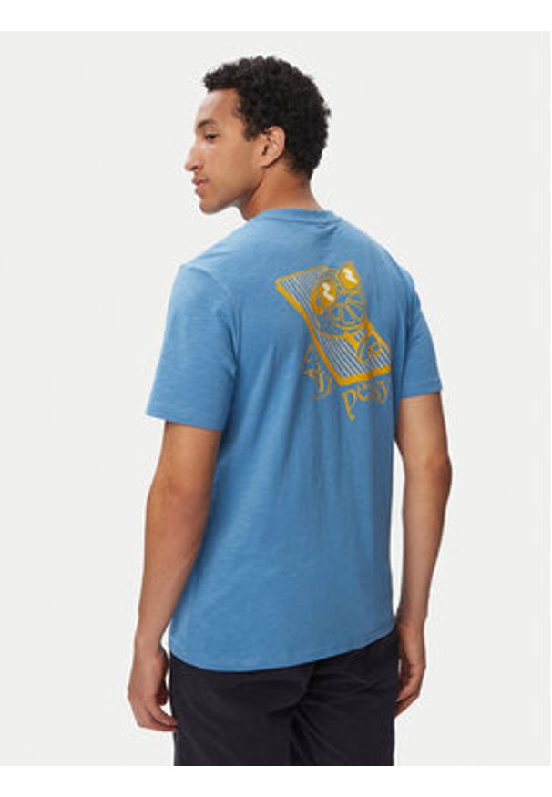 Napapijri T-Shirt S-Elior NP0A4HZY Niebieski Relaxed Fit. Kolor: niebieski. Materiał: bawełna