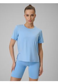 4f - 4F Koszulka treningowa loose szybkoschnąca damska - niebieska XL. Kolor: niebieski. Sport: fitness #2