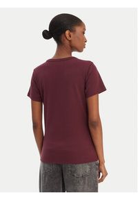 Hugo - HUGO T-Shirt Deloris 50512002 Bordowy Regular Fit. Kolor: czerwony. Materiał: bawełna #2