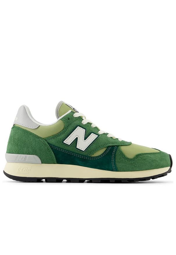 Buty New Balance M475VTF - zielone. Okazja: na co dzień. Kolor: zielony. Materiał: materiał, zamsz. Szerokość cholewki: normalna