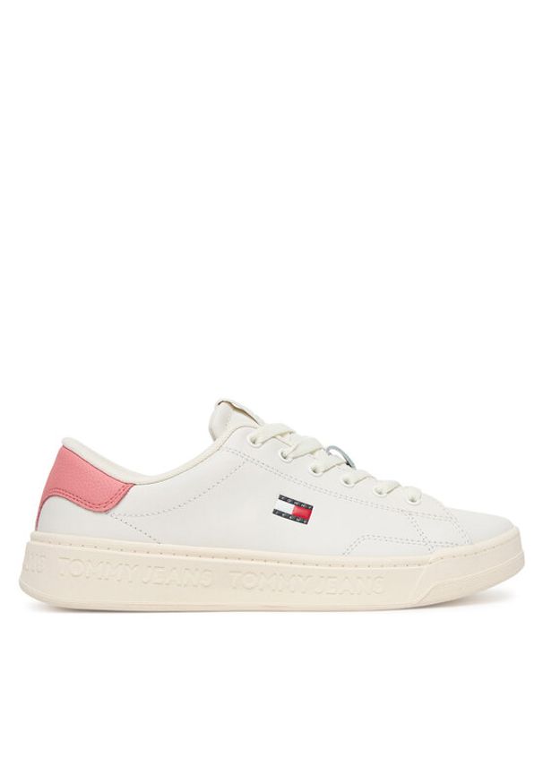 Tommy Jeans Espadryle Tjw Script Cupsole EN0EN02960 Biały. Kolor: biały. Materiał: skóra