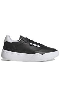 Adidas - Buty adidas Originals Her Court GW8213 - czarne. Okazja: do pracy, na spacer. Zapięcie: sznurówki. Kolor: czarny. Materiał: skóra, materiał, guma. Szerokość cholewki: normalna. Sport: turystyka piesza