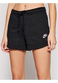 Nike Szorty sportowe Sportswear Essential CJ2158 Czarny Standard Fit. Kolor: czarny. Materiał: bawełna #1