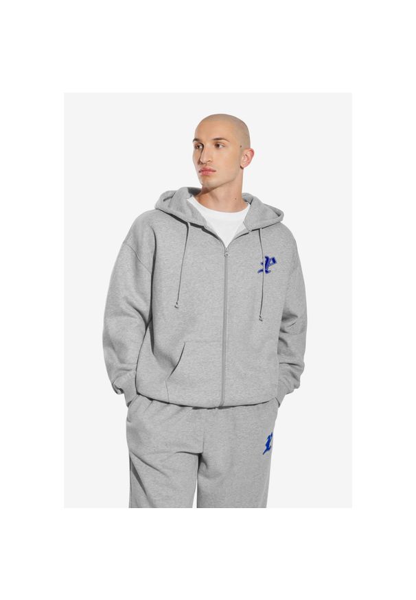 Bluza sportowa męska Prosto Gothic P z kapturem. Typ kołnierza: kaptur. Kolor: szary