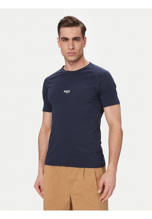 BOSS T-Shirt 50517970 Niebieski Slim Fit. Kolor: niebieski. Materiał: bawełna
