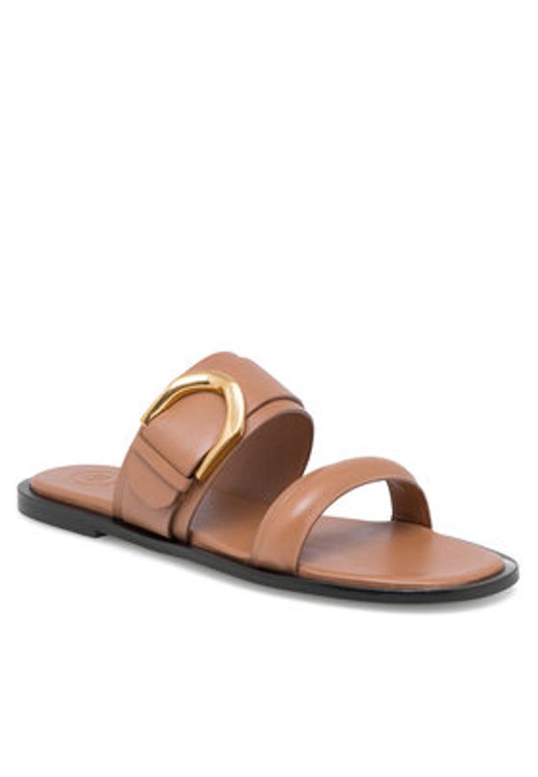 Gino Rossi Klapki ELZA-112686 Brązowy. Kolor: brązowy. Materiał: skóra