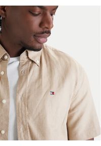 TOMMY HILFIGER - Tommy Hilfiger Koszula MW0MW42450 Beżowy Regular Fit. Kolor: beżowy. Materiał: bawełna #3
