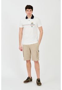 Aeronautica Militare - AERONAUTICA MILITARE Białe męskie polo Frecce Tricolori Embroidered, Rozmiar M. Typ kołnierza: polo. Kolor: biały #5
