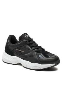 Calvin Klein Jeans Sneakersy Retro Tennis Low Lace Mix Ml YW0YW01528 Czarny. Kolor: czarny #4