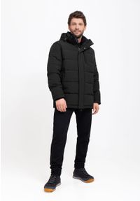 Volcano - Pikowana kurtka zimowa J-GILBERT. Kolor: czarny. Materiał: materiał, puch, polar. Sezon: zima #1