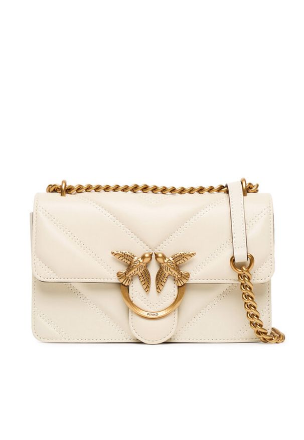 Pinko - PINKO Torebka Love One Mini Light Dc. Al 25-26 PLTT 104550 A2OS Écru. Materiał: skórzane