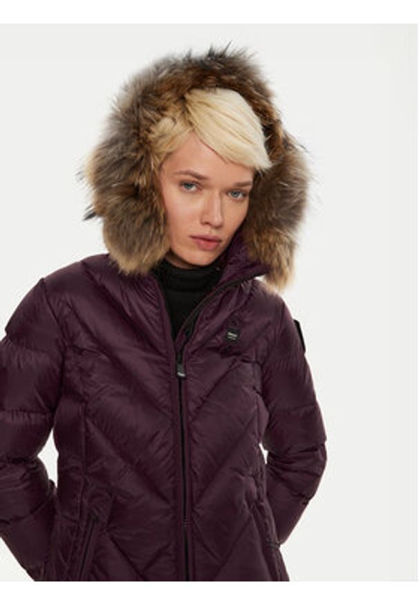 Blauer Kurtka puchowa 24WBLDK03052 Bordowy Regular Fit. Kolor: czerwony. Materiał: syntetyk