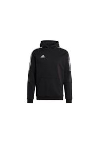 Adidas - Bluza piłkarska męska adidas Tiro 21 Sweat Hoody. Kolor: biały, czarny, wielokolorowy. Sport: piłka nożna