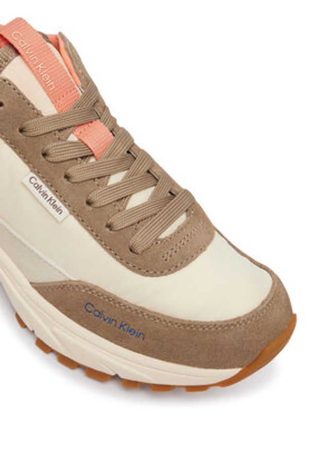 Calvin Klein Sneakersy Hike Runner Nylon Mix HW0HW03279 Brązowy. Kolor: brązowy. Materiał: zamsz, skóra